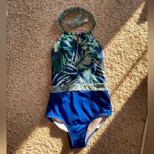 Target, one piece bathing suit, XS, brand new, fits more like S, blue swimsuit